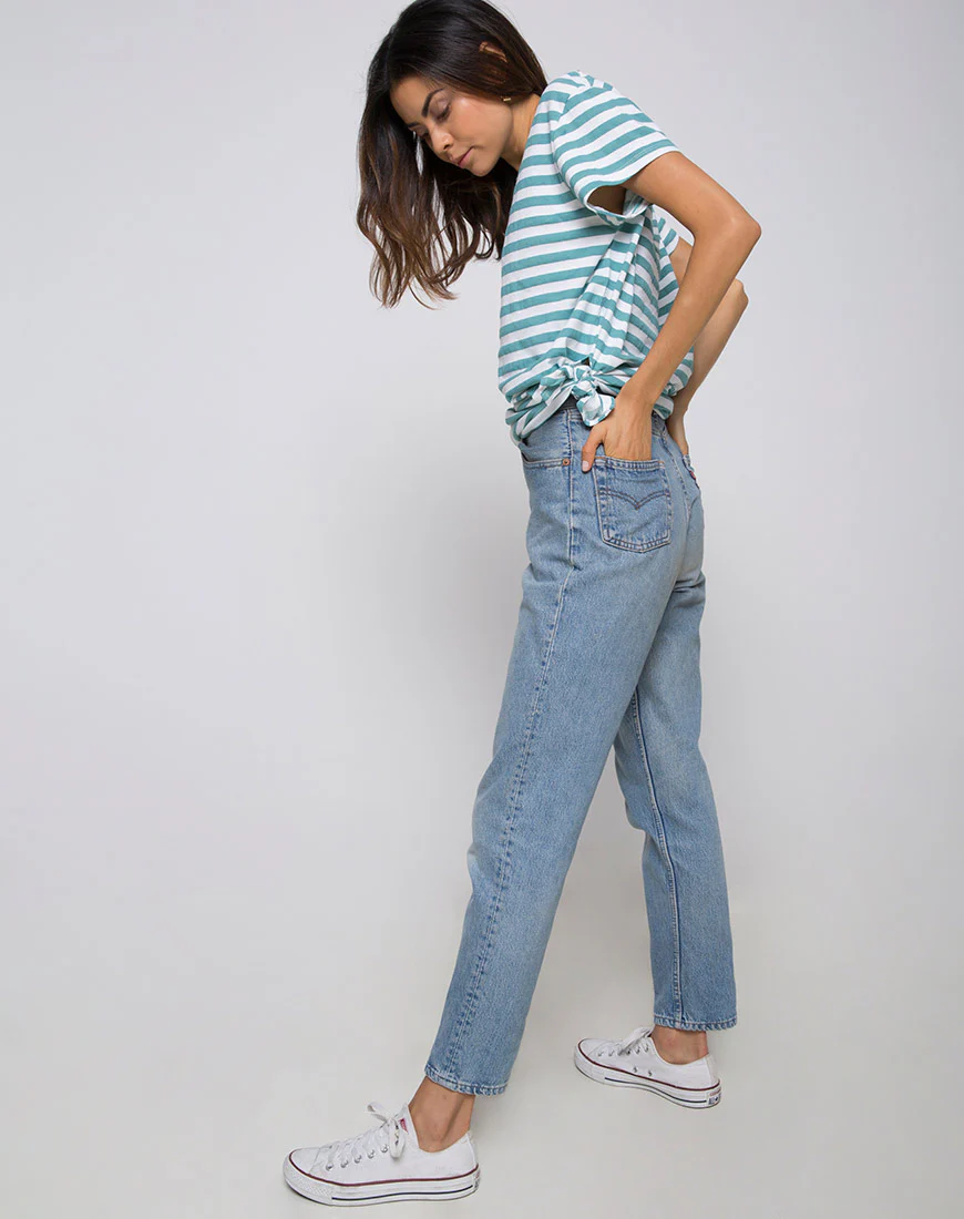 Loose Knot Top in Mid Stripe - Image 4