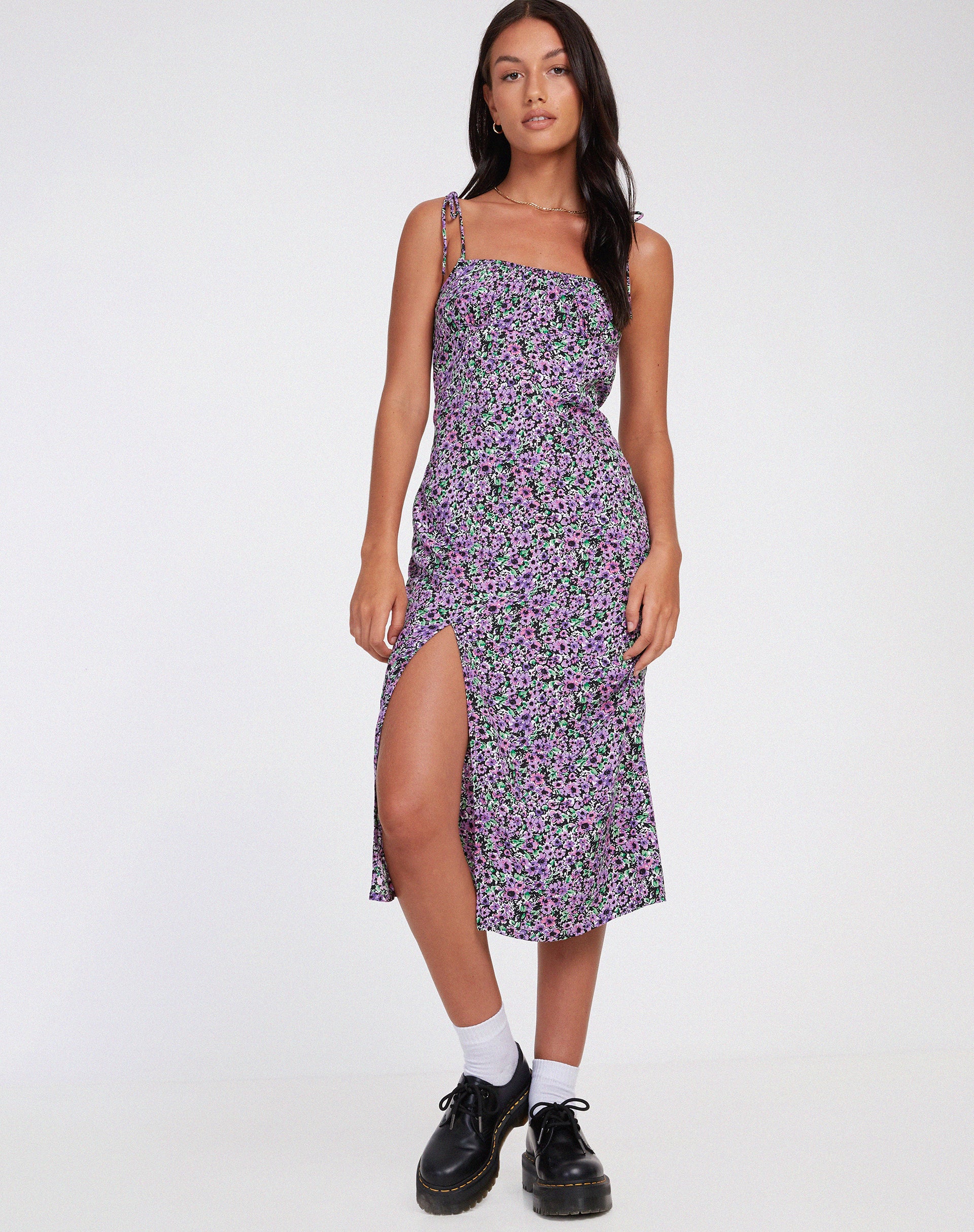 Lotie Midi Dress in Lilac Blossom - Image 3