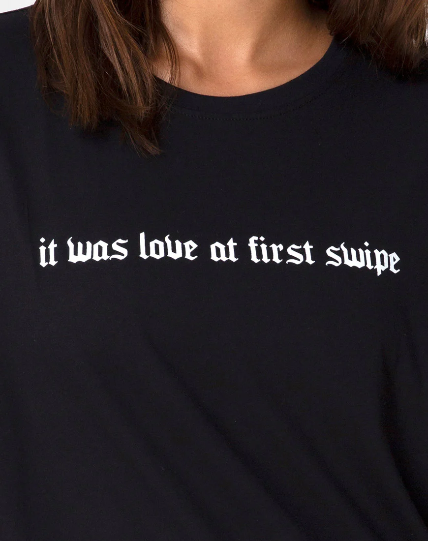 Lotsun Tee in Love at First Swipe with Black Placement - Image 5