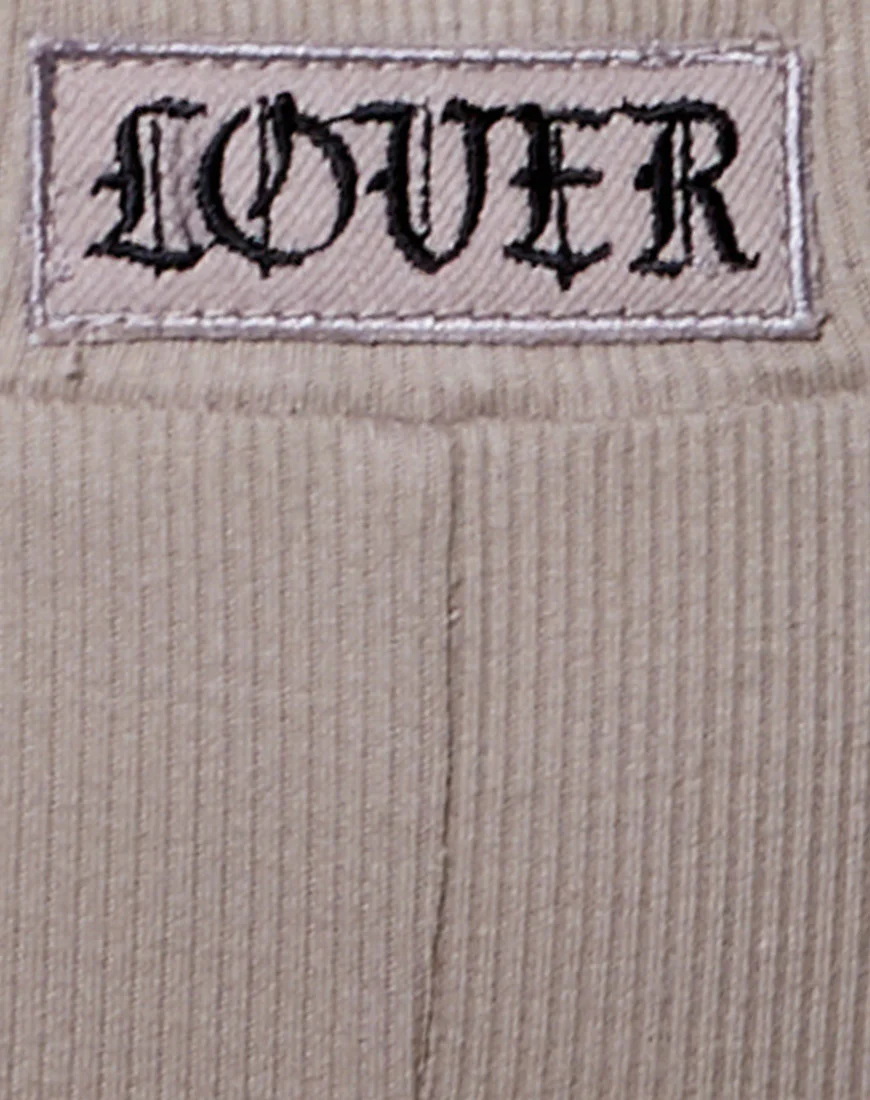 Lou Hot Pant in Mushroom 'Lover' Embro - Image 8