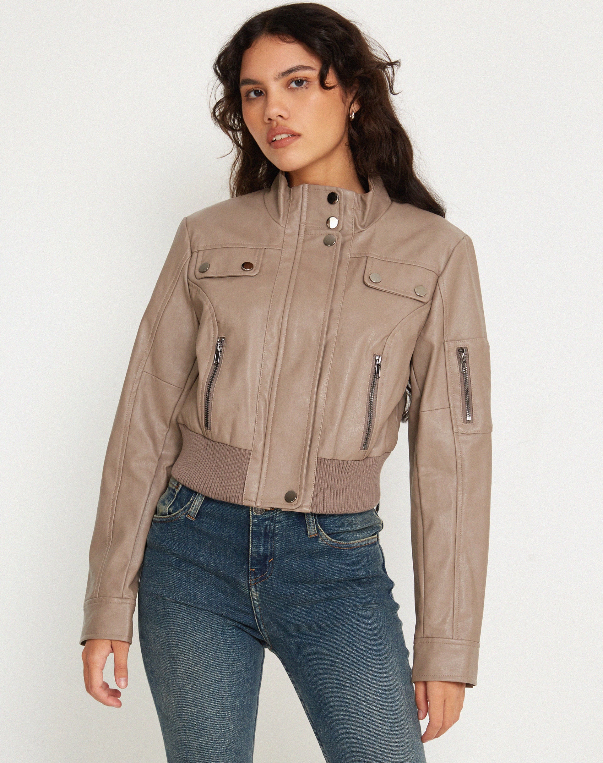 Loviana Jacket in PU Putty - Image 4