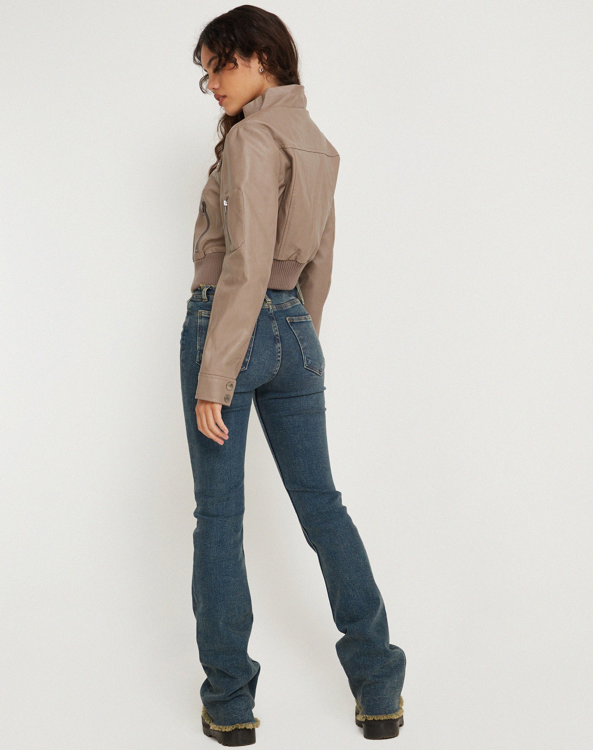 Loviana Jacket in PU Putty - Image 5