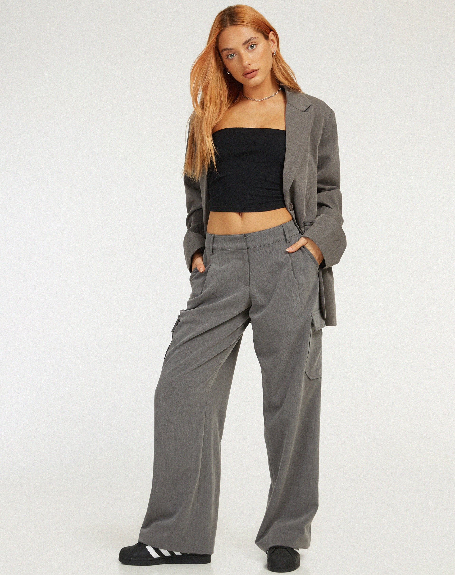 Low Rise Abba Cargo in Charcoal - Image 3