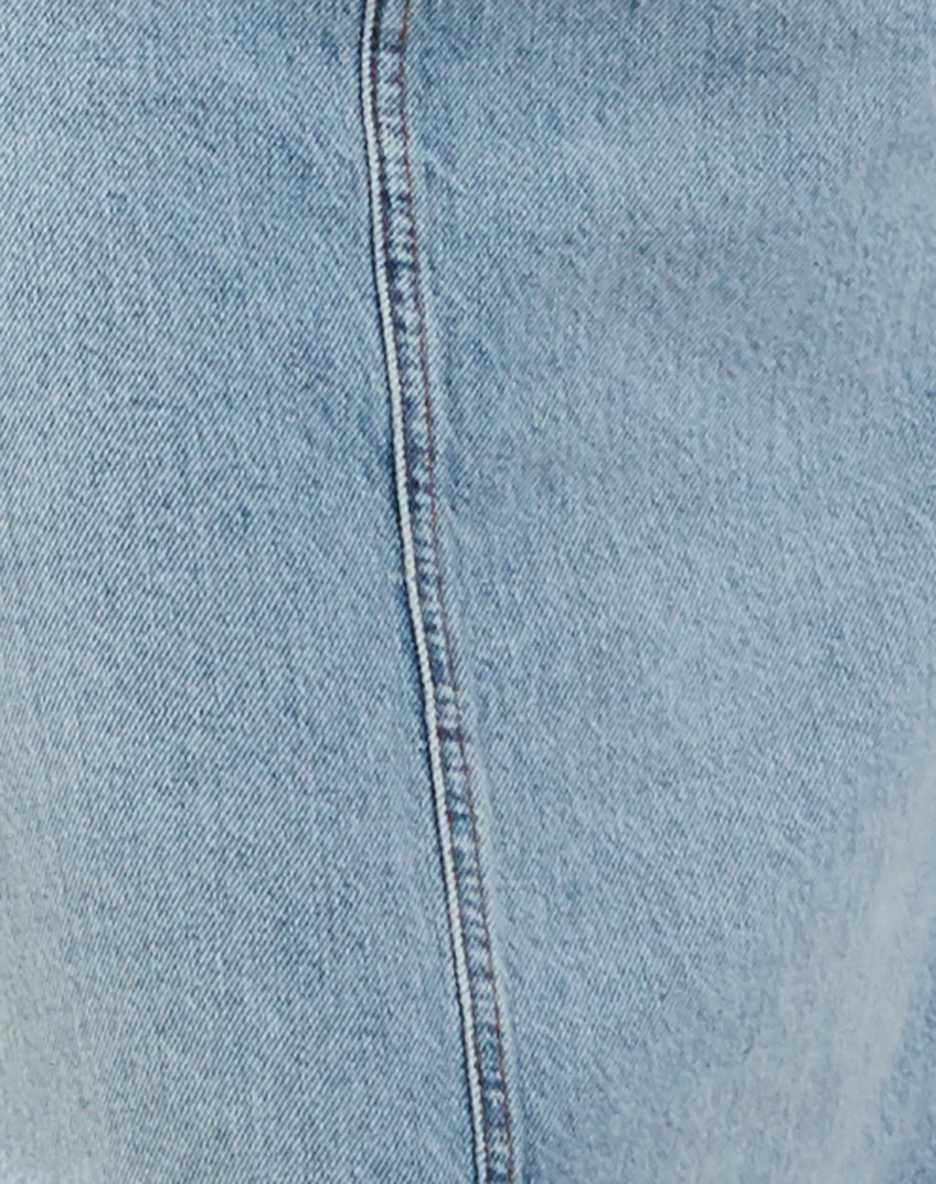 Low Rise Denim Maxi Skirt in Bleach Denim - Image 5