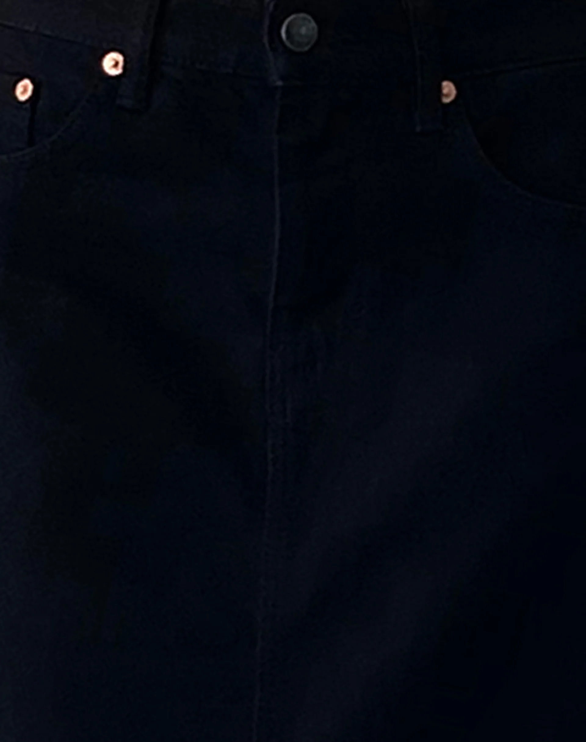 Low Rise Denim Maxi Skirt in Rinse Black - Image 5