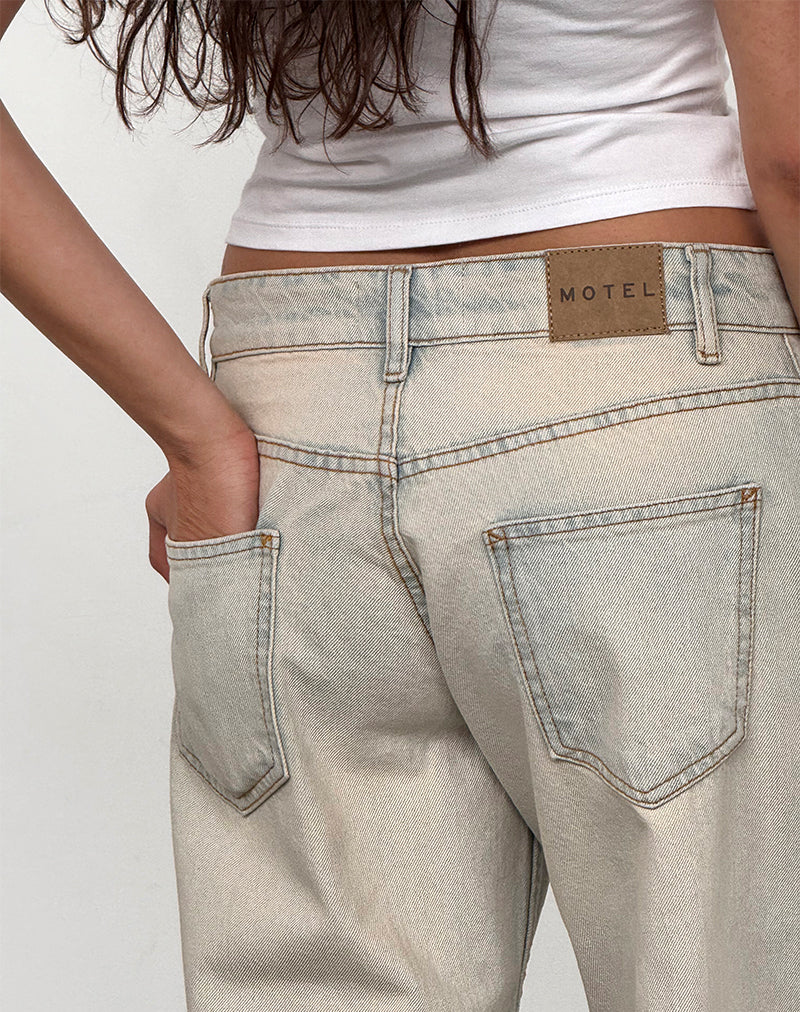 Low Rise Parallel Jeans In Arctic Blue - Image 2