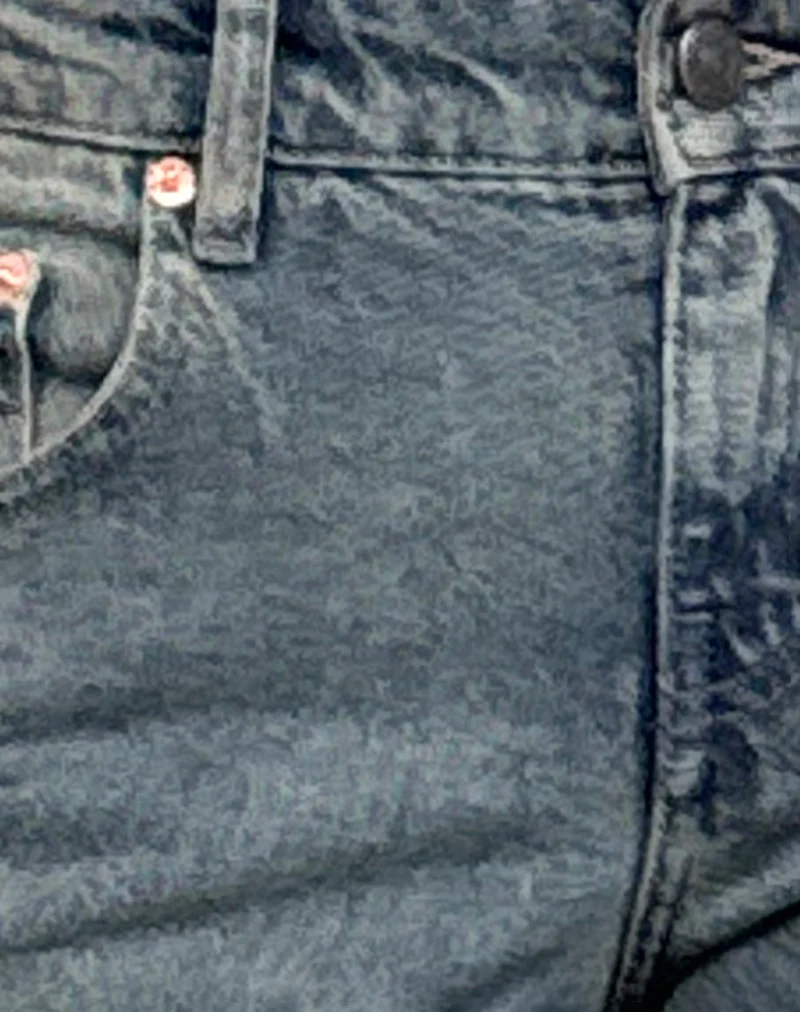 Low Rise Parallel Jeans in Extreme Blue Green - Image 7