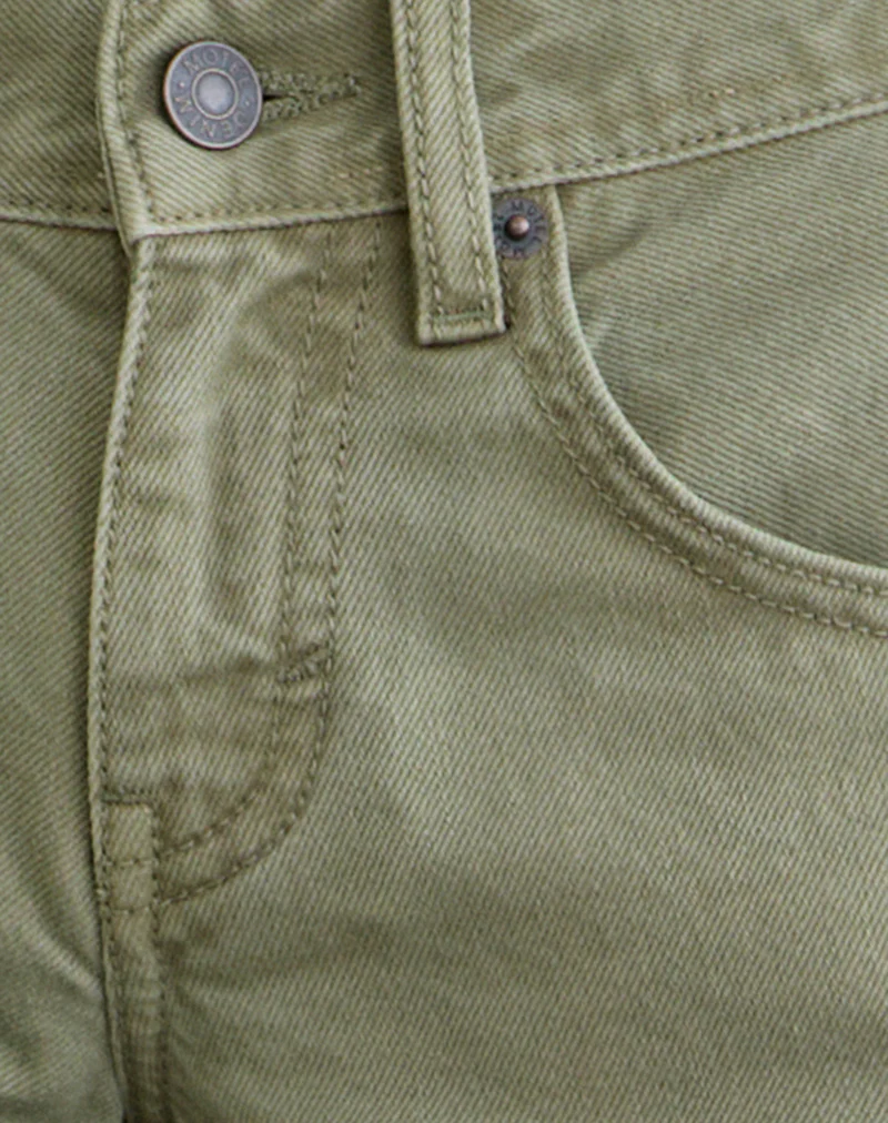 Low Rise Parallel Jeans in Fern Green - Image 8