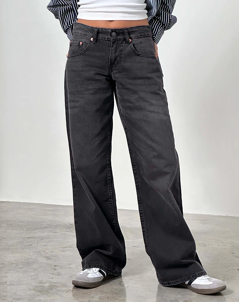 Low Rise Parallel Jeans in Vintage Black - Image 4