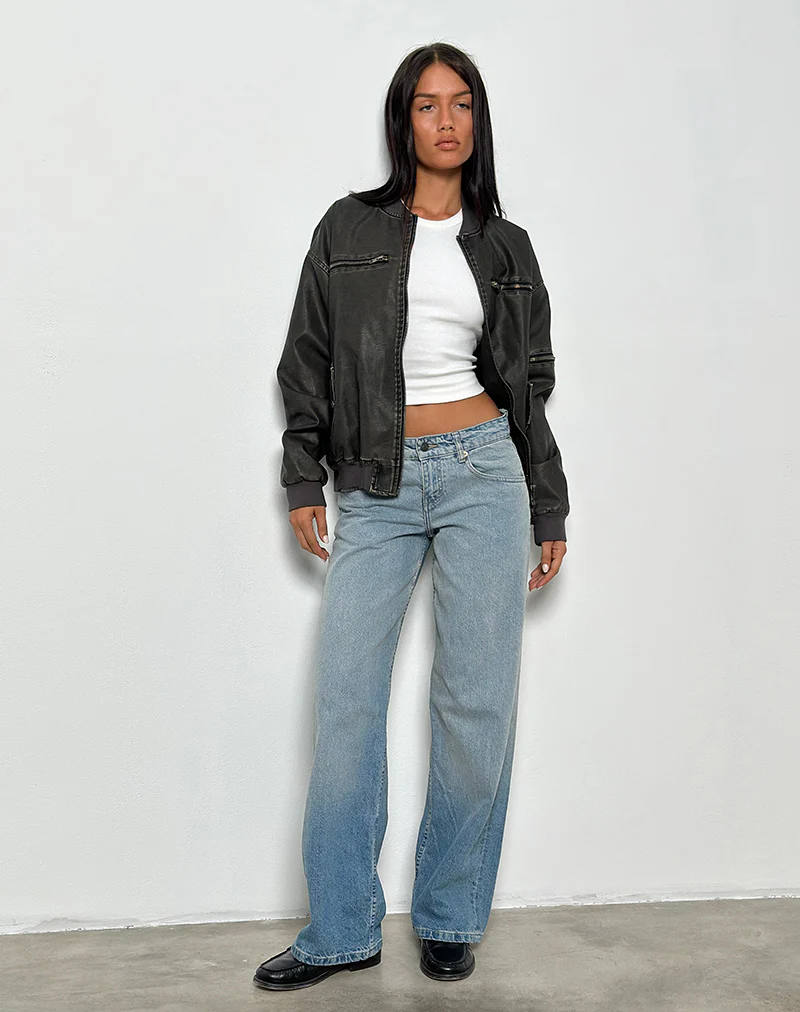 Low Rise Parallel Jeans in Vintage Bleach - Image 2