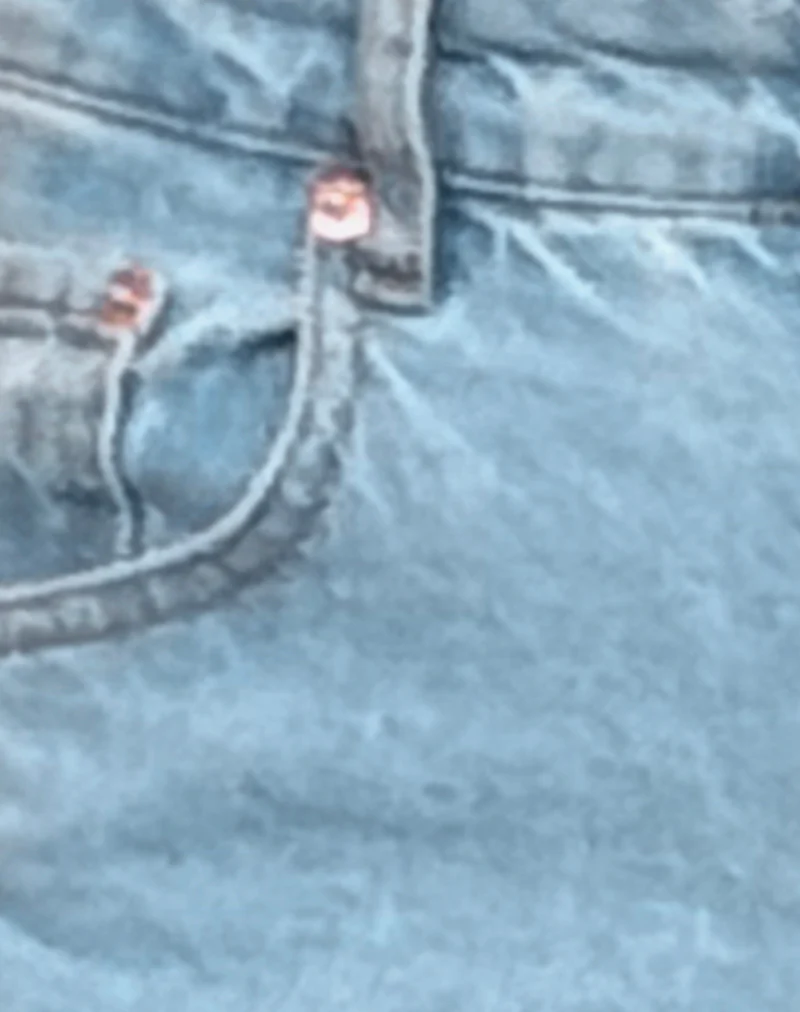 Low Rise Parallel Jeans in Light Wash Blue - Image 6