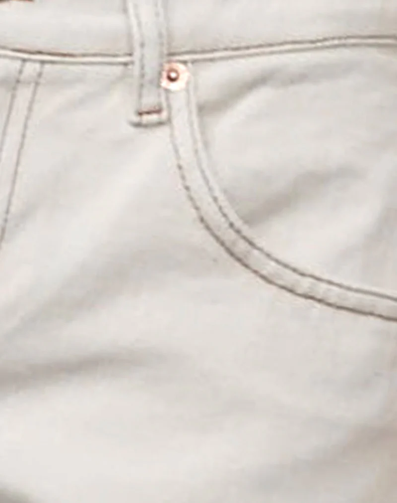 Low Rise Parallel Jeans in Off White - Image 8