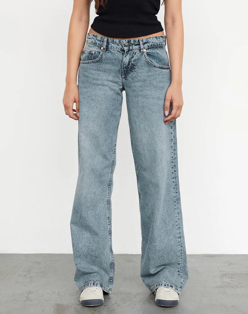 Low Rise Parallel Jeans in Vintage Blue Wash - Image 5
