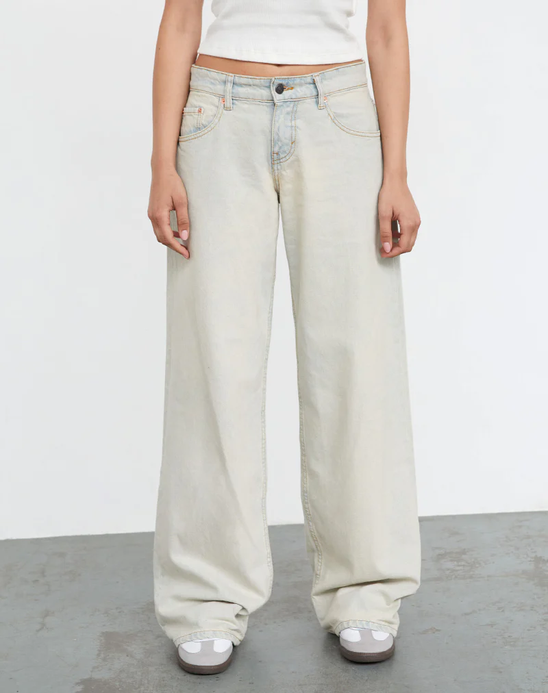 Roomy Extra Wide Low Rise Jeans In Arctic Blue - Image 2