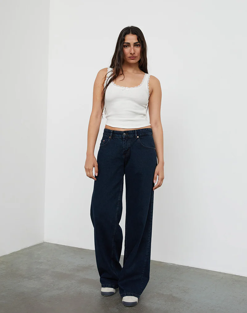 Low Rise Roomy Jeans in Blue Ink - Image 2