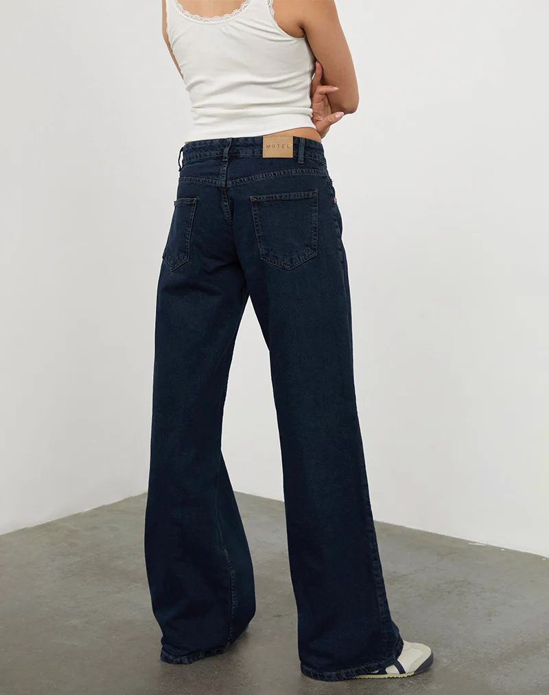 Low Rise Roomy Jeans in Blue Ink - Image 3