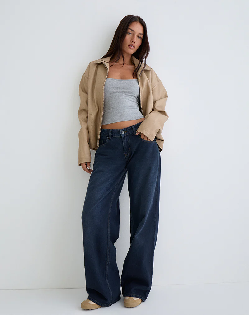 Low Rise Roomy Jeans in Smokey Blue - Image 4