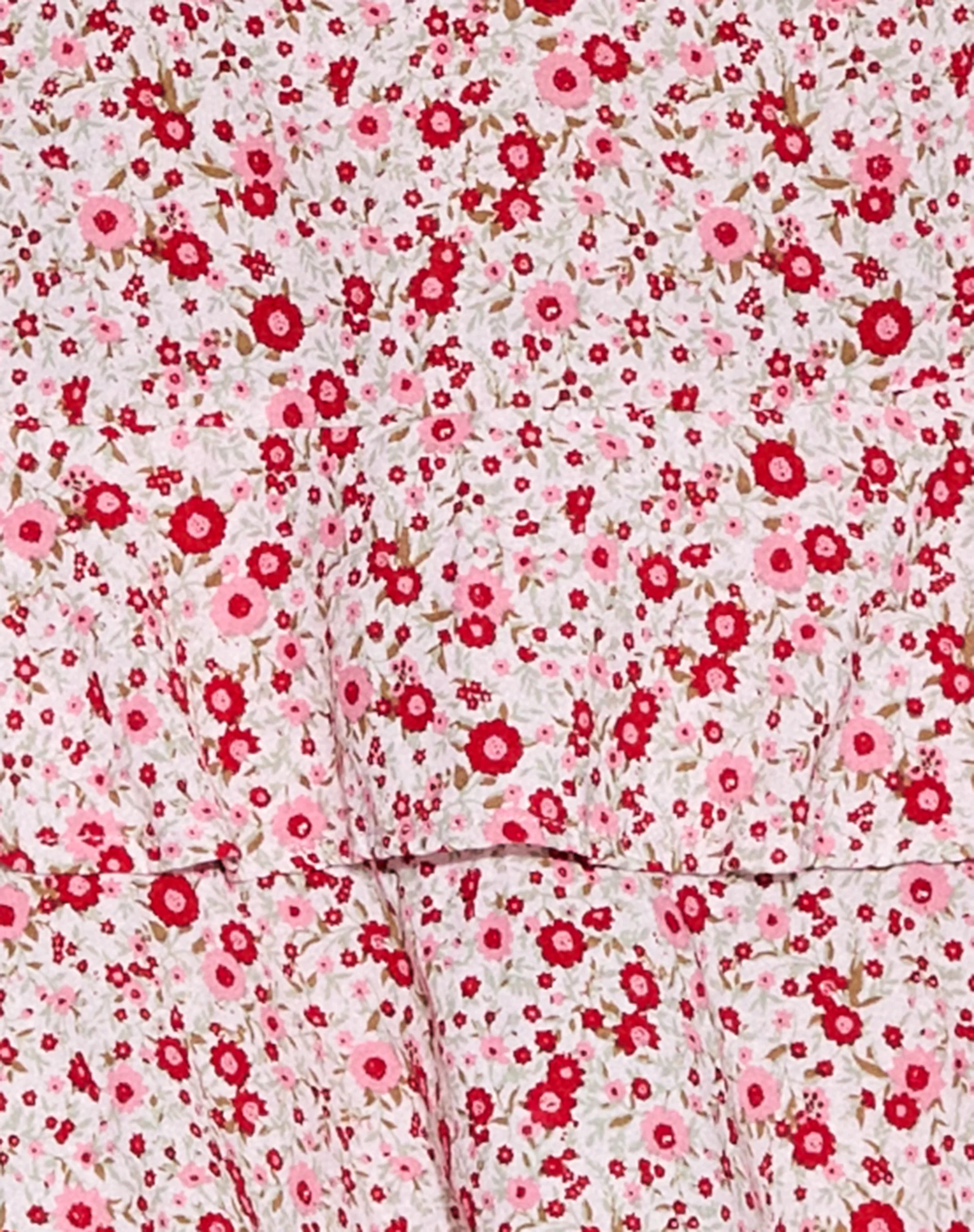 Lowisa Mini Tiered Skirt in Blush Red Ditsy Floral - Image 6