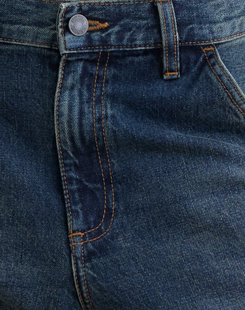 Low Rise Cinch Twisted Seam Jean in Dirty Green - Image 7