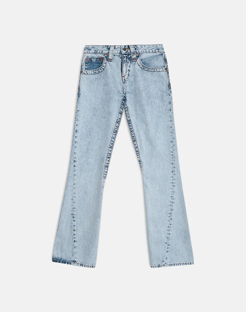 Low Rise Twisted Seam Jeans in 80's Blue Wash - Image 6