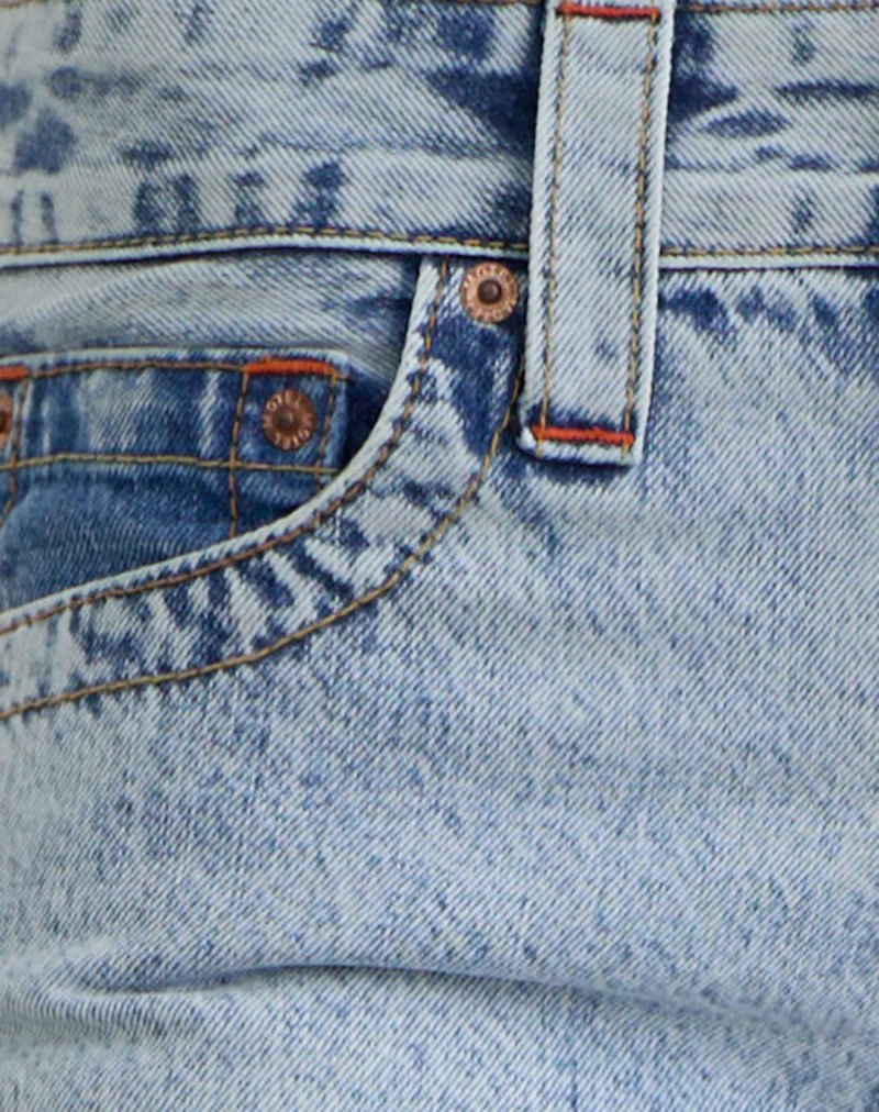 Low Rise Twisted Seam Jeans in 80's Blue Wash - Image 8