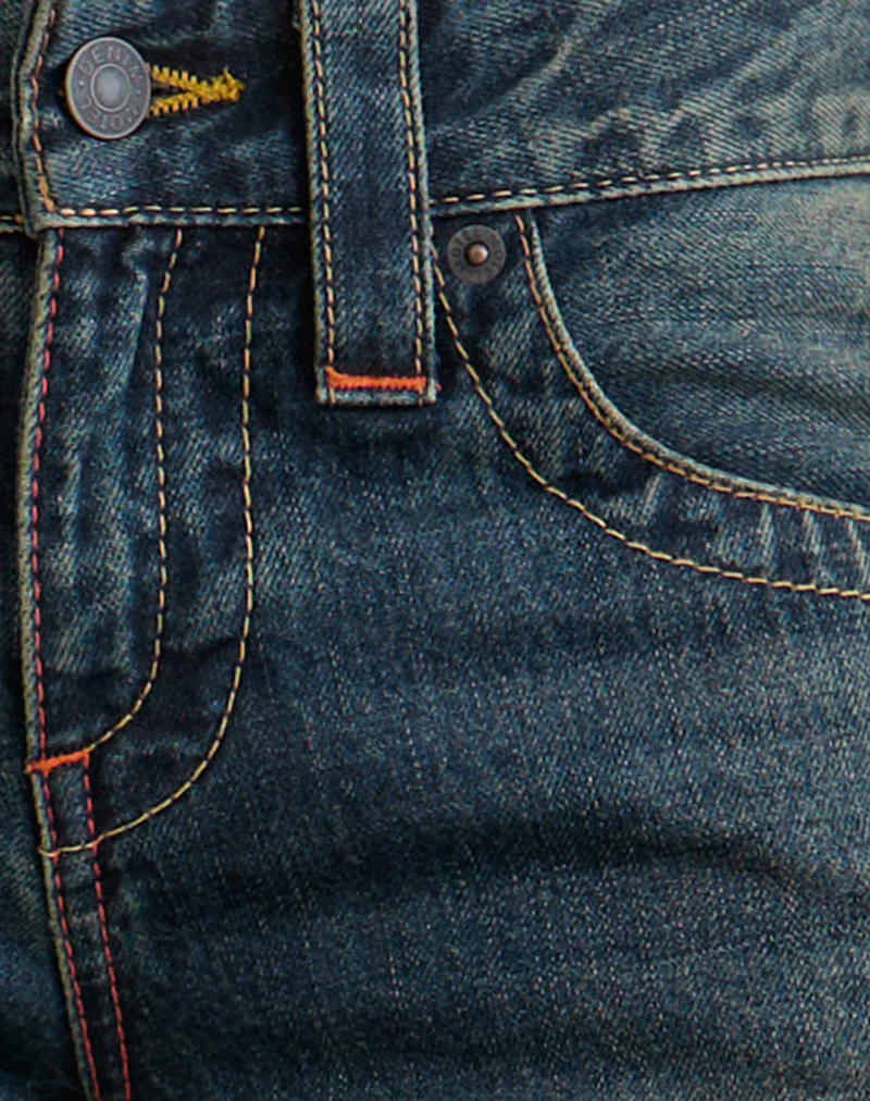 Low Rise Twisted Seam Jeans in Dirty Green - Image 8