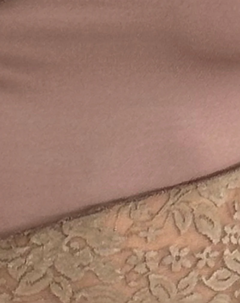 Lucca Long Sleeve Top in Slinky Lace Mocha - Image 6