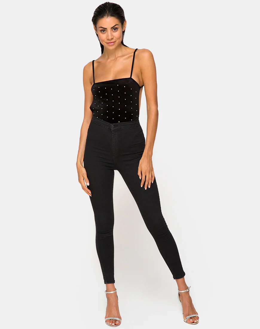 Lucia Bodice in Diamante Black - Image 3