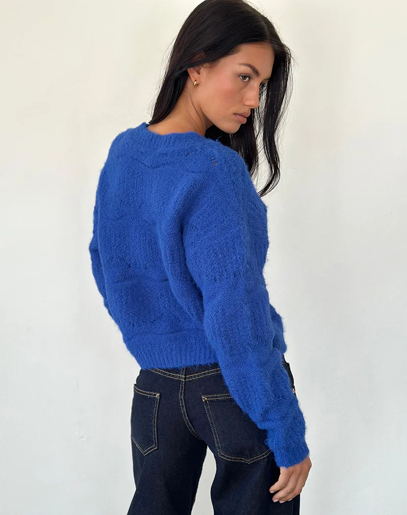Luciana Cardigan in Cobalt Blue - Image 3