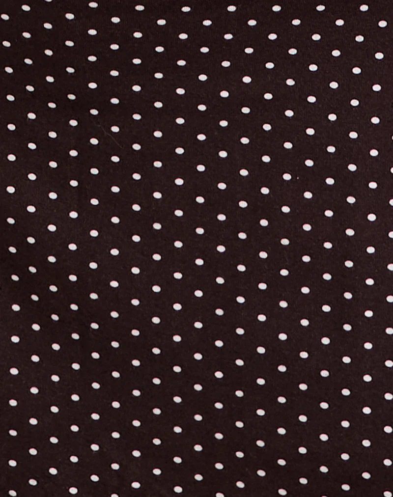Luel Wrap Skort in Micro Polka Brown - Image 6