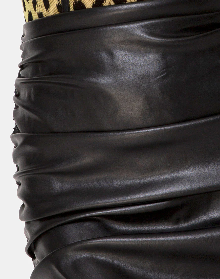 Lugano Skirt In PU Black - Image 7