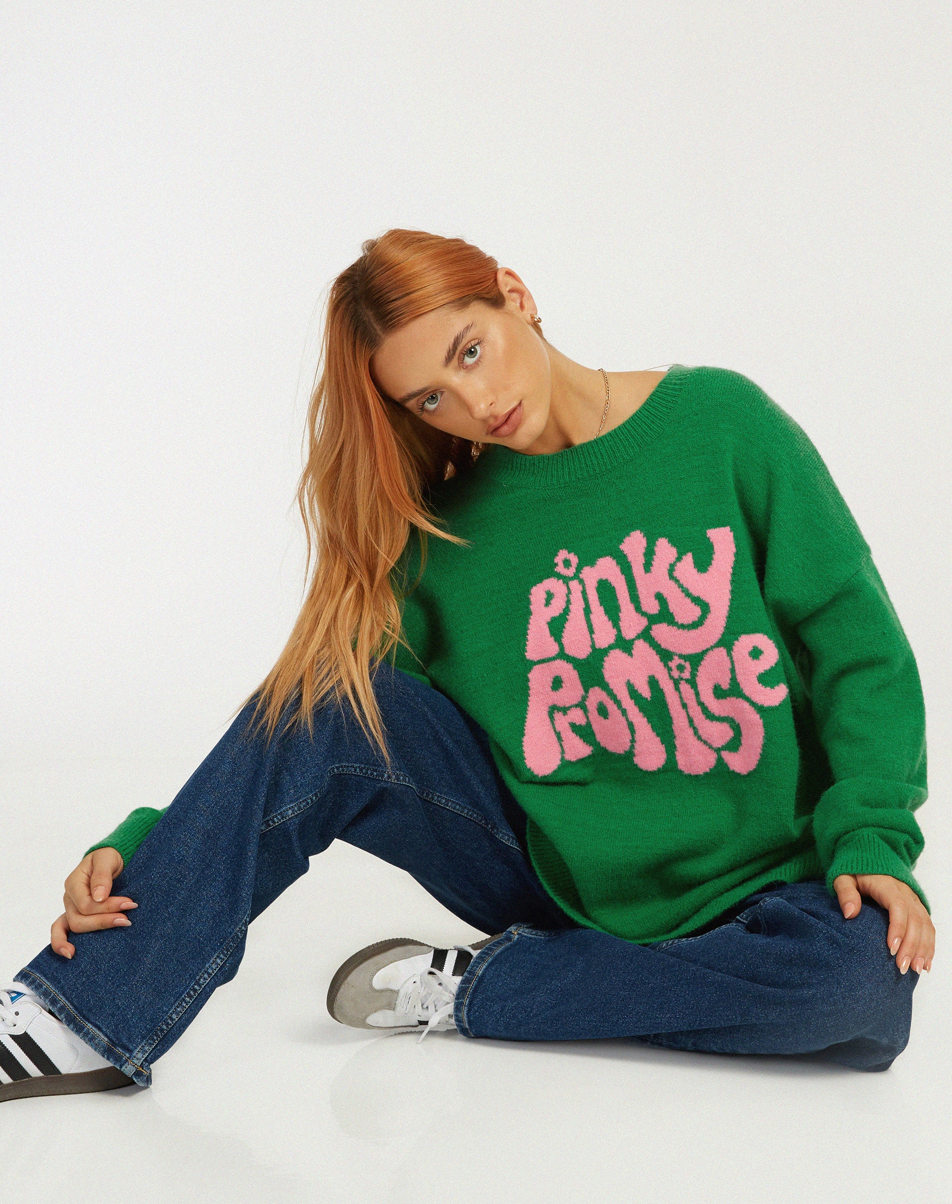 Lulees Jumper in Green Pinky Promise - Image 4