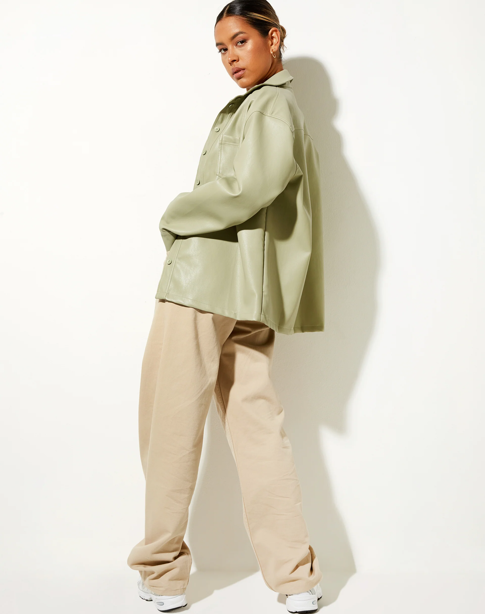 LumberJack Shirt in PU Sage - Image 3