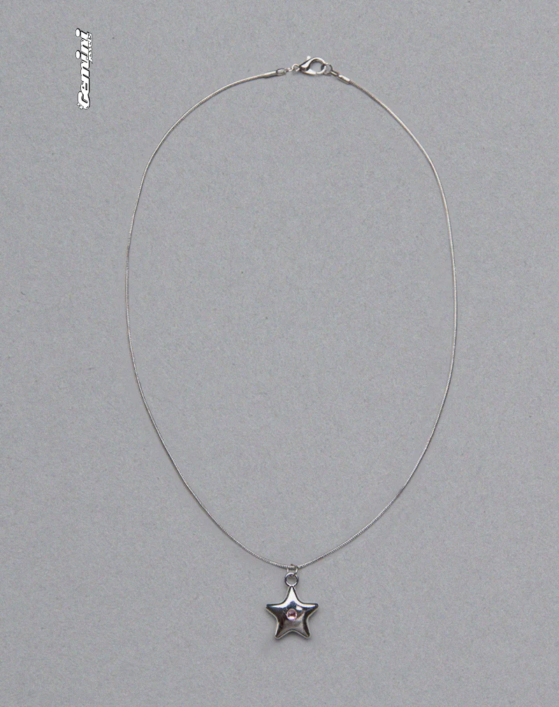 Luna Necklace Pink Star