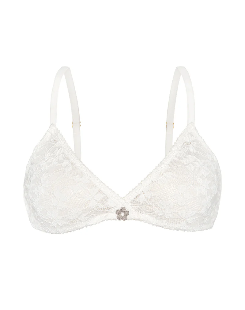 Lunara Bra in Floral Compact Lace Ivory - Image 7