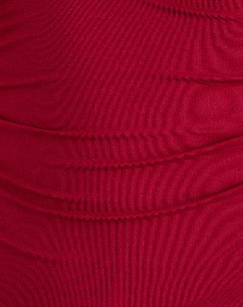 Lycia Plunge Top in Adrenaline Red - Image 7