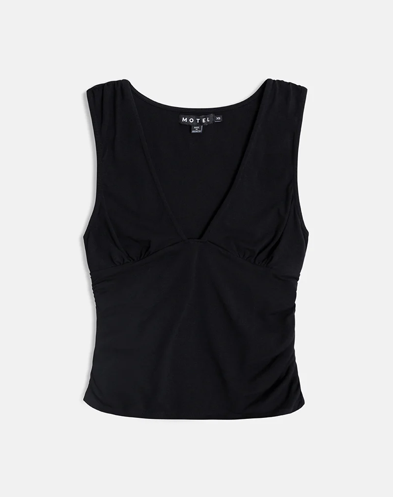 Lycia Plunge Top in Black - Image 6