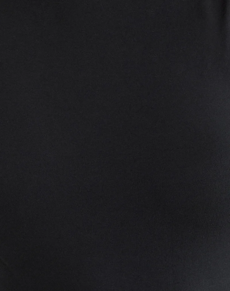 Lysan High Neck Vest Top in Jersey Black - Image 6
