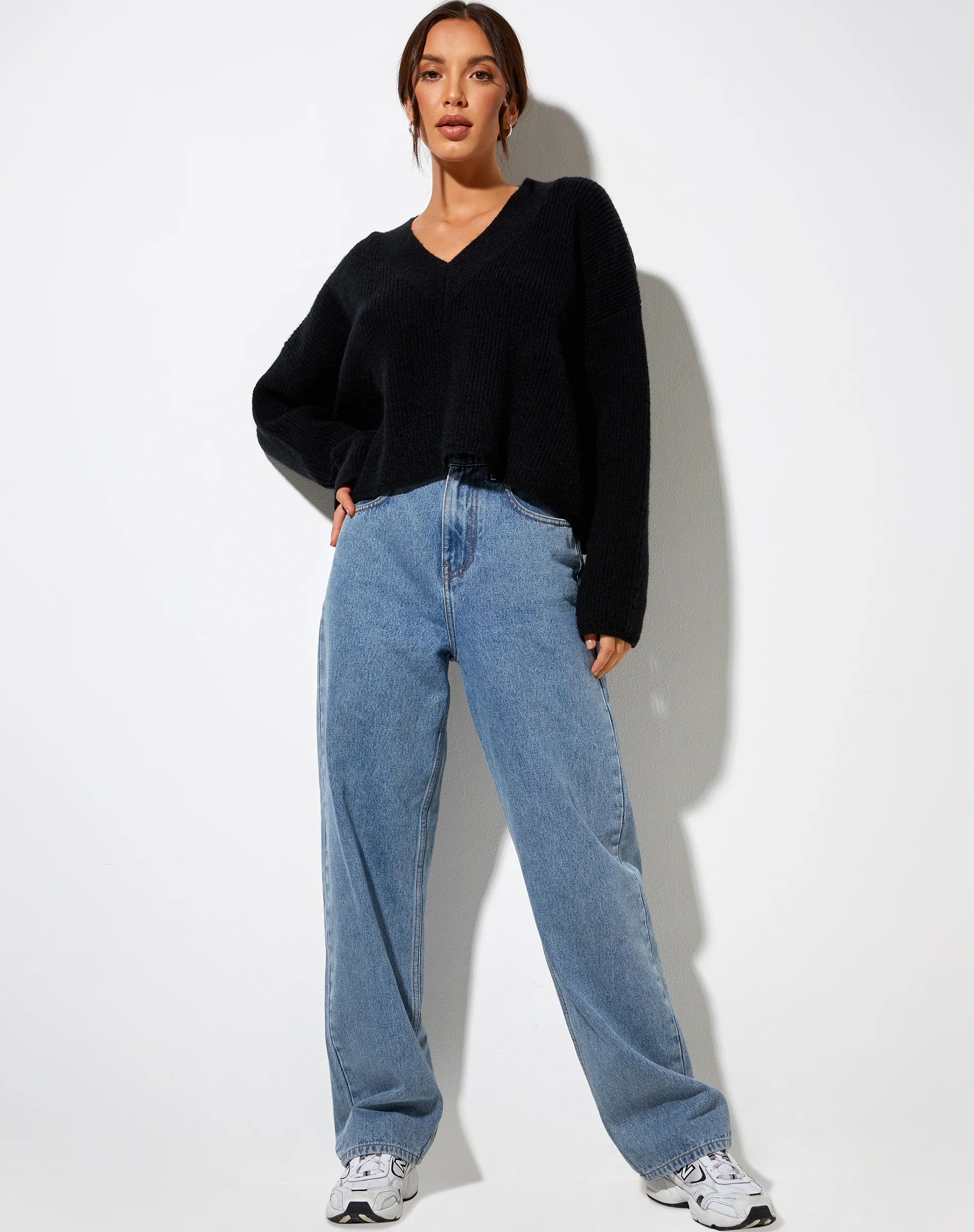 Mabel Jumper in Knit Black - Image 2