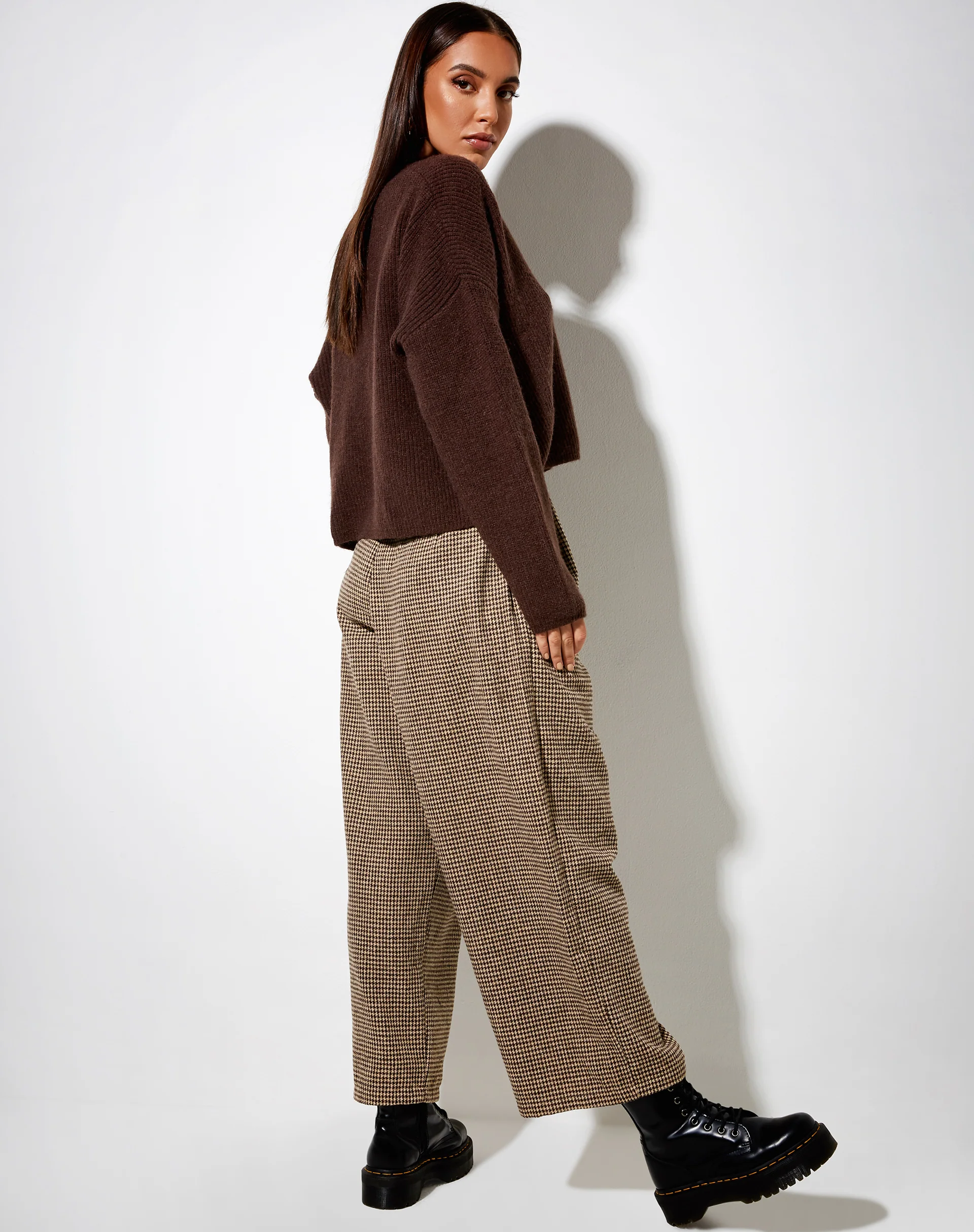 Mabel Jumper in Knit Choco Brown - Image 4