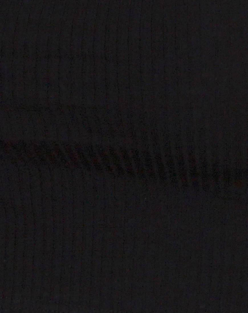 Maby Crop Top Rib Black - Image 5