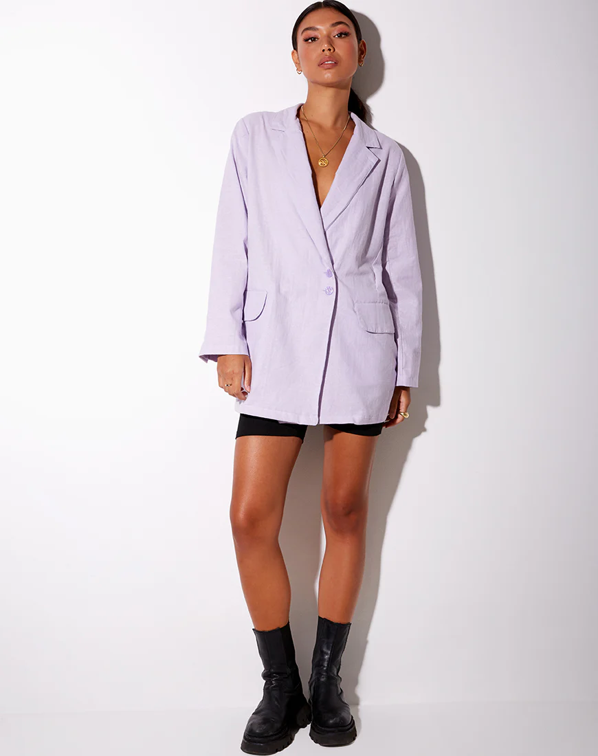 Macca Blazer in Violet - Image 3