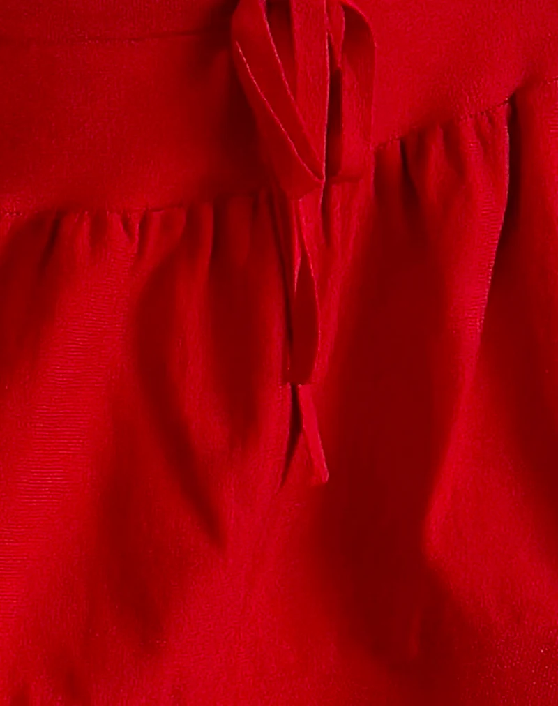 Maddy Mini Skirt in Red Knit - Image 5