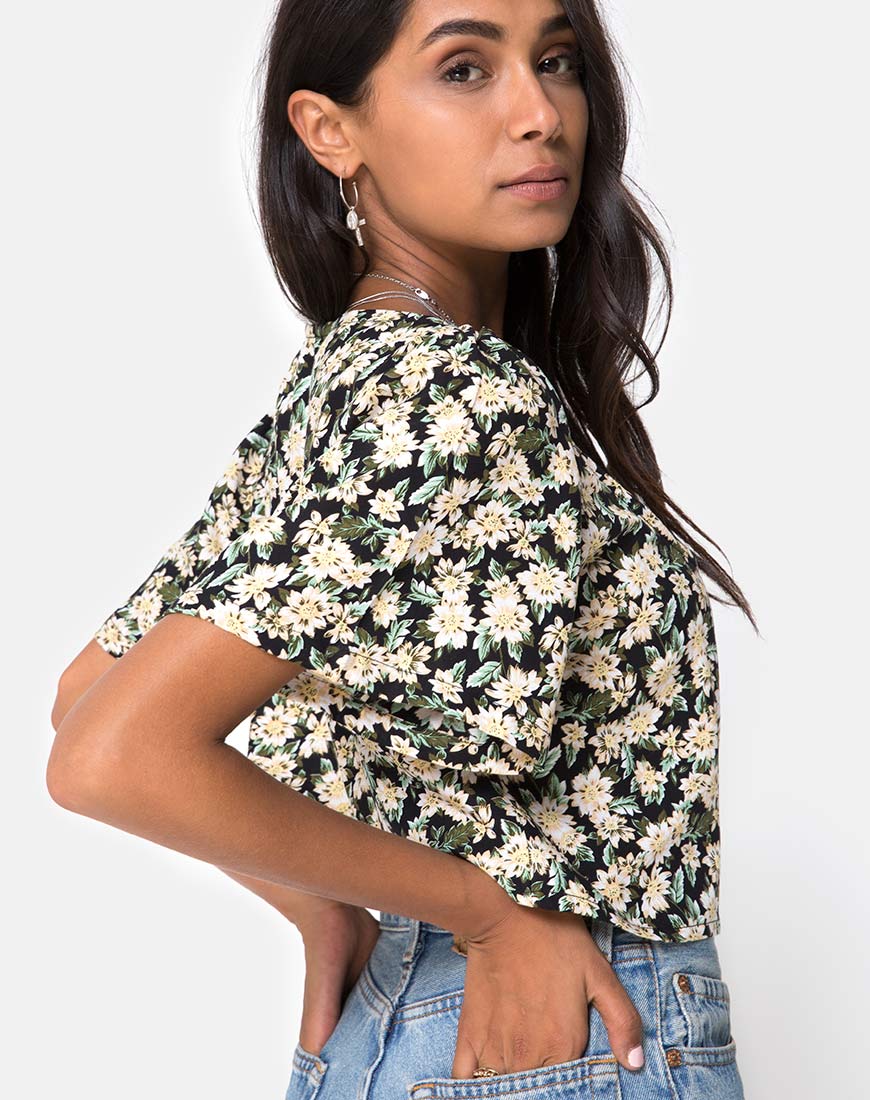 Magia Crop Top in Aster Black - Image 2