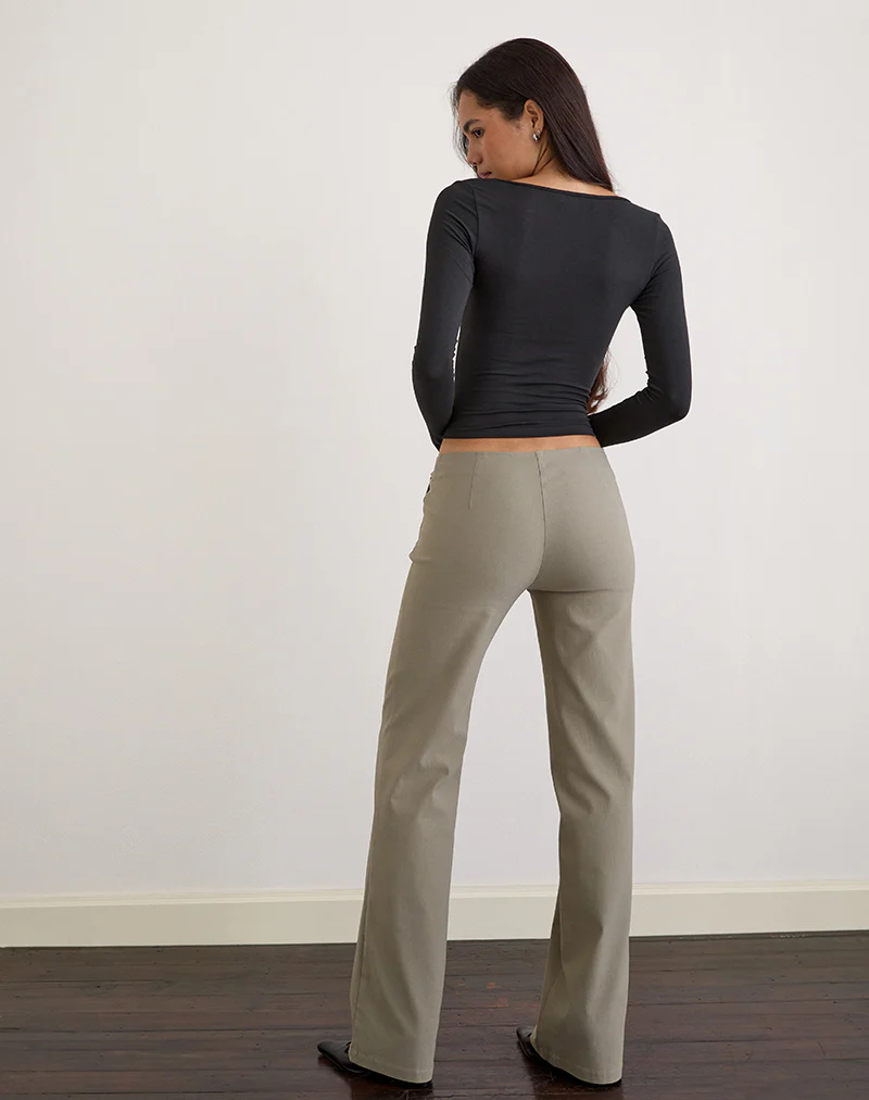Maite Pocket Trouser in Tailoring Taupe - Image 5