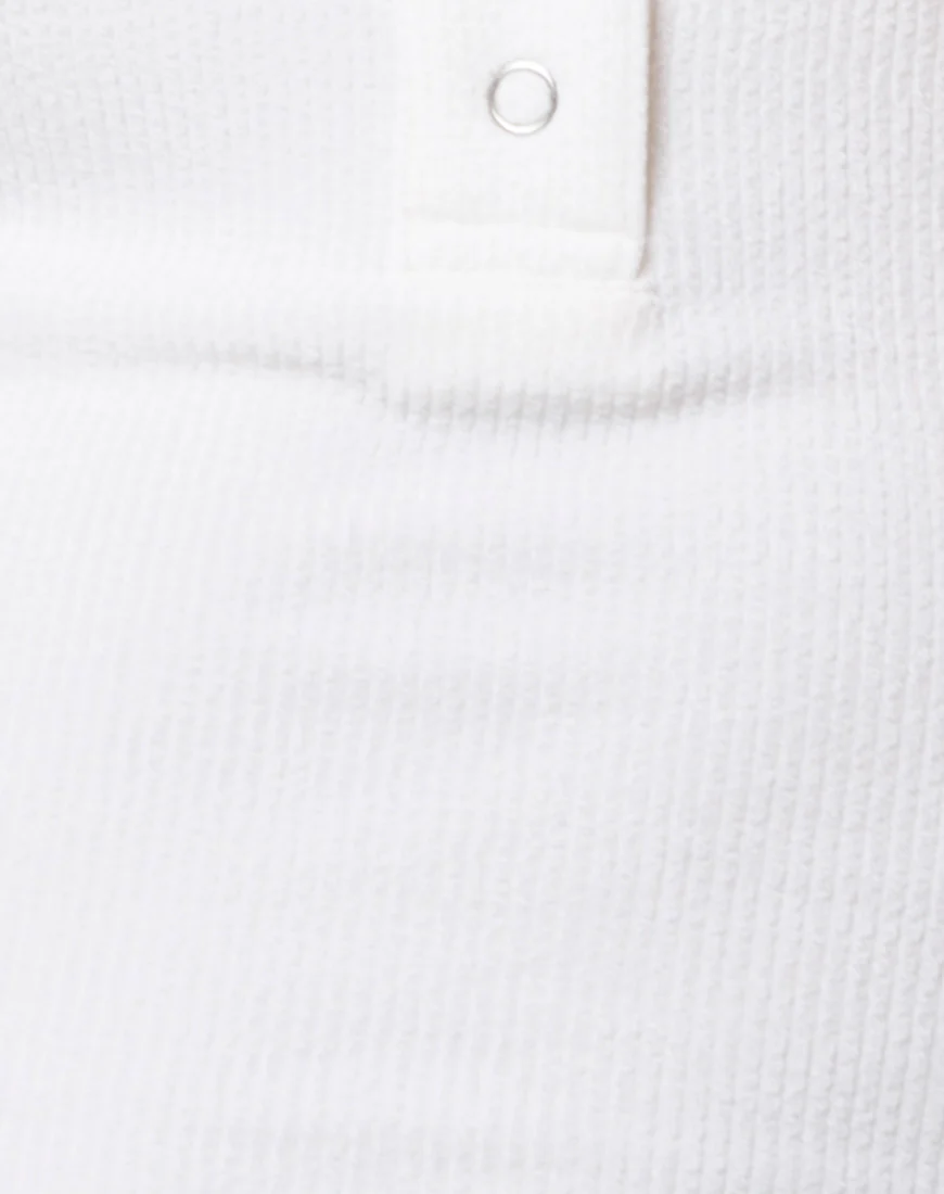 Maiza Bodycon Dress in Baby Rib Ivory - Image 5