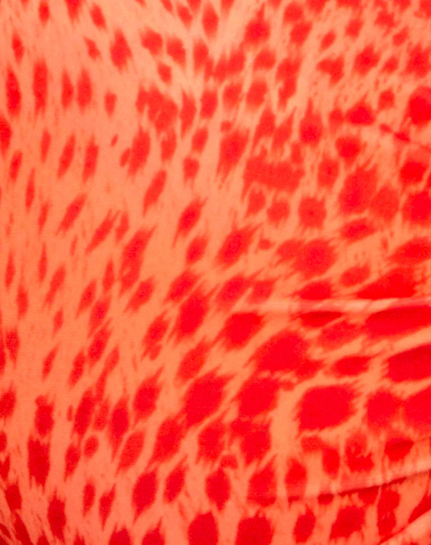 Makida Bottom Bikini in Sand Leopard Orange - Image 5