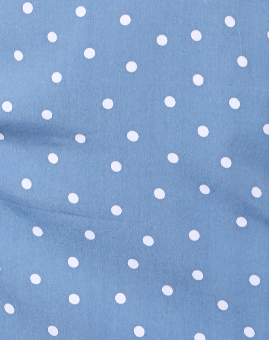 Mala Slip Dress in Skater Polka Blue - Image 5