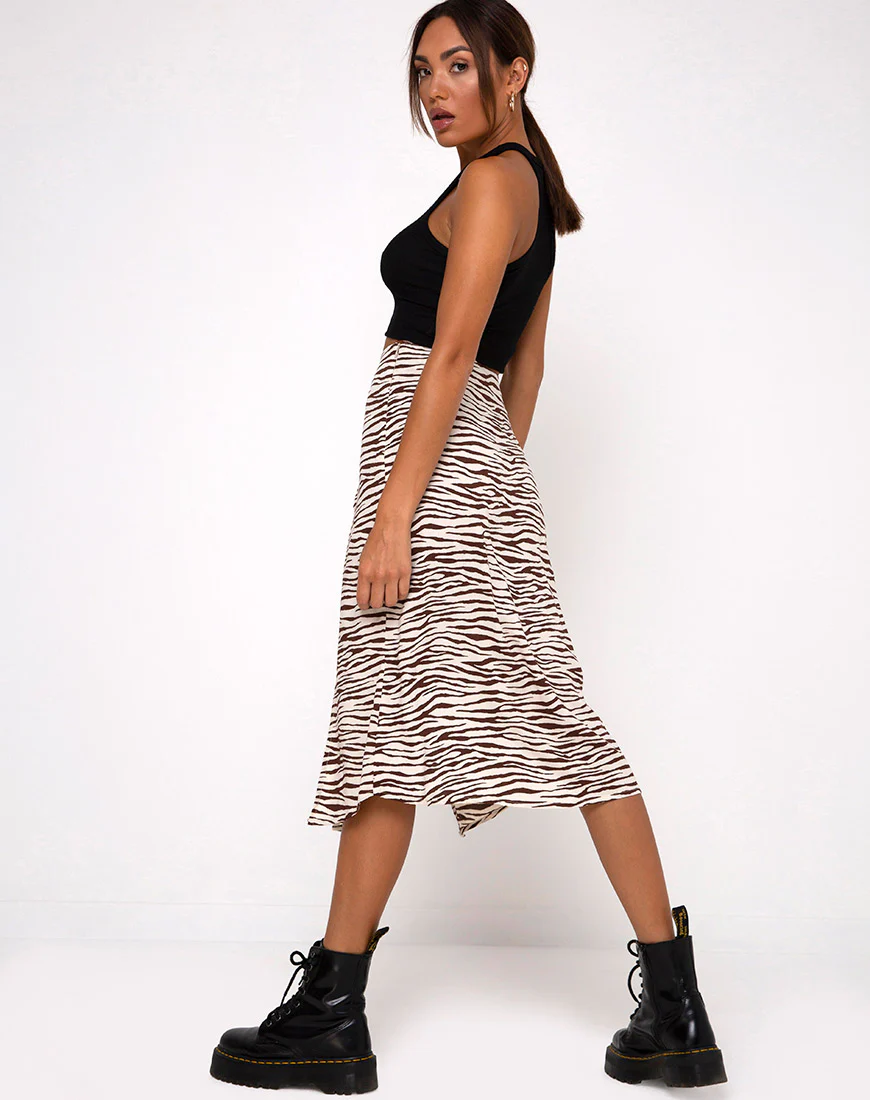 Malika Midi Skirt in Easy Tiger Cocoa - Image 2
