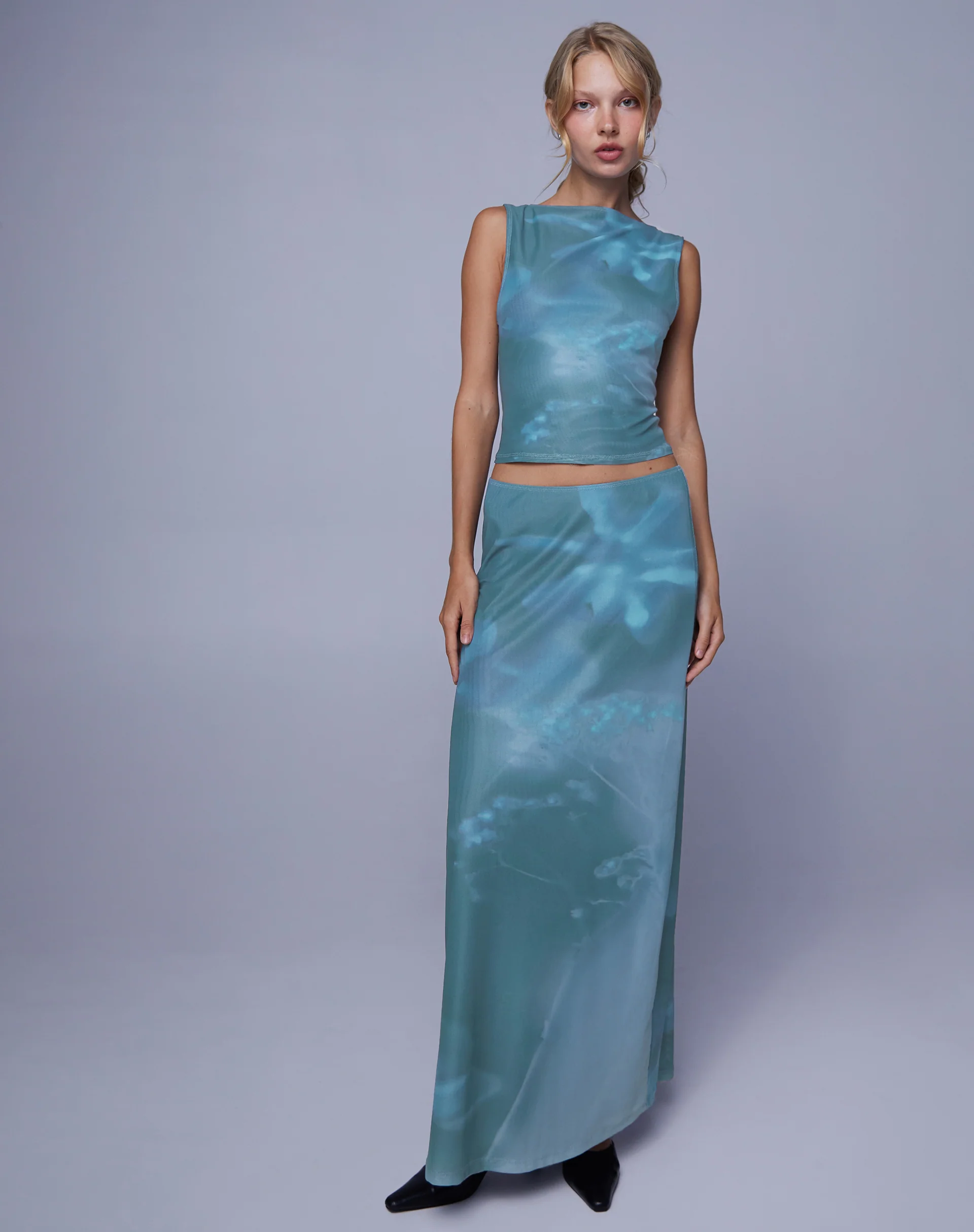 Maloe Mesh Top in Floral Lumen - Image 2